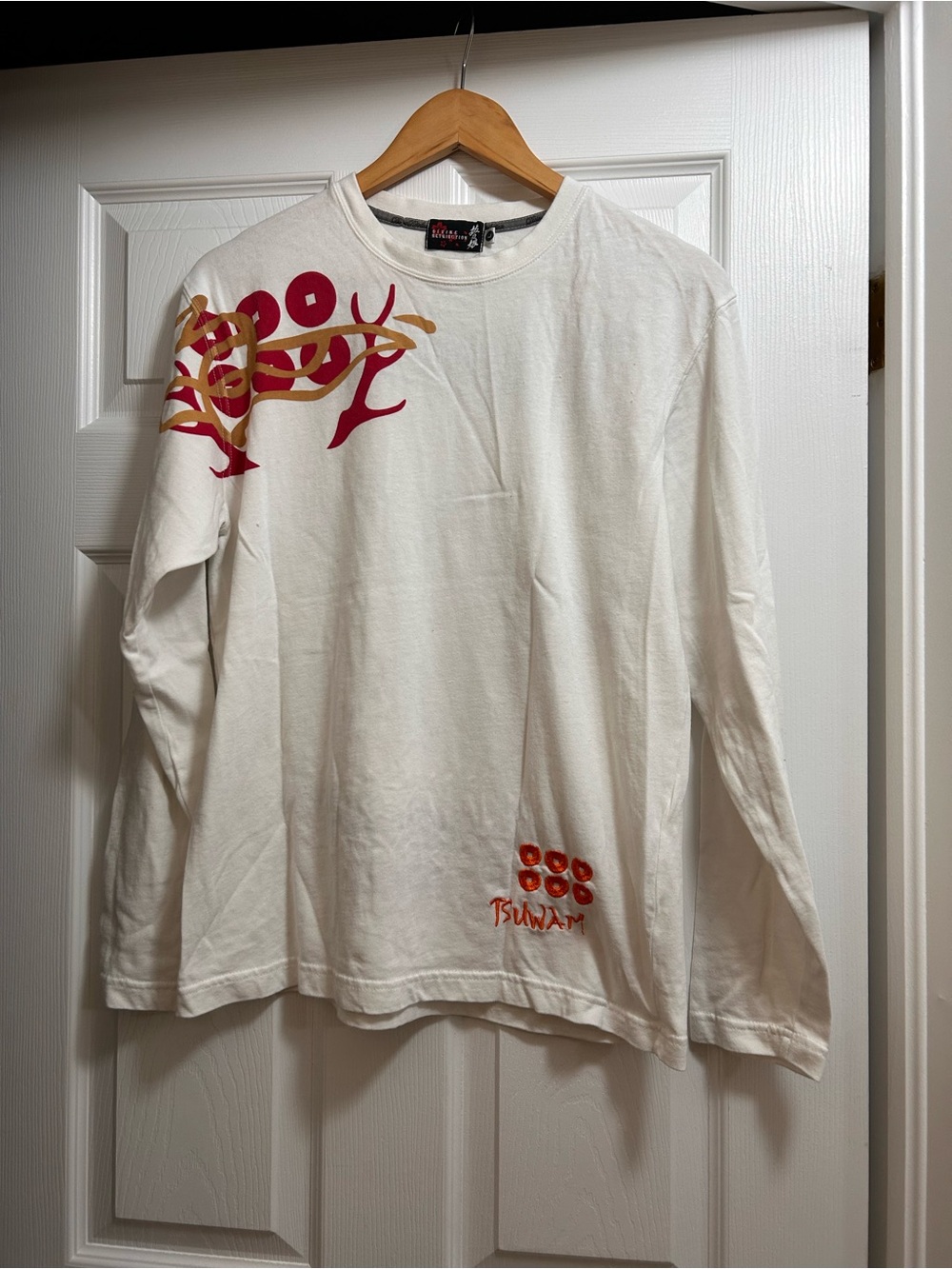 Divine Retribution- Japanese Brand -White Long Sleeve Graphic Tee
